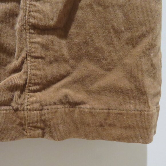7 FOR ALL MANKIND Button Front Corduroy Mini Skirt Penny Tan Retro Boho Preppy - Picture 11 of 13